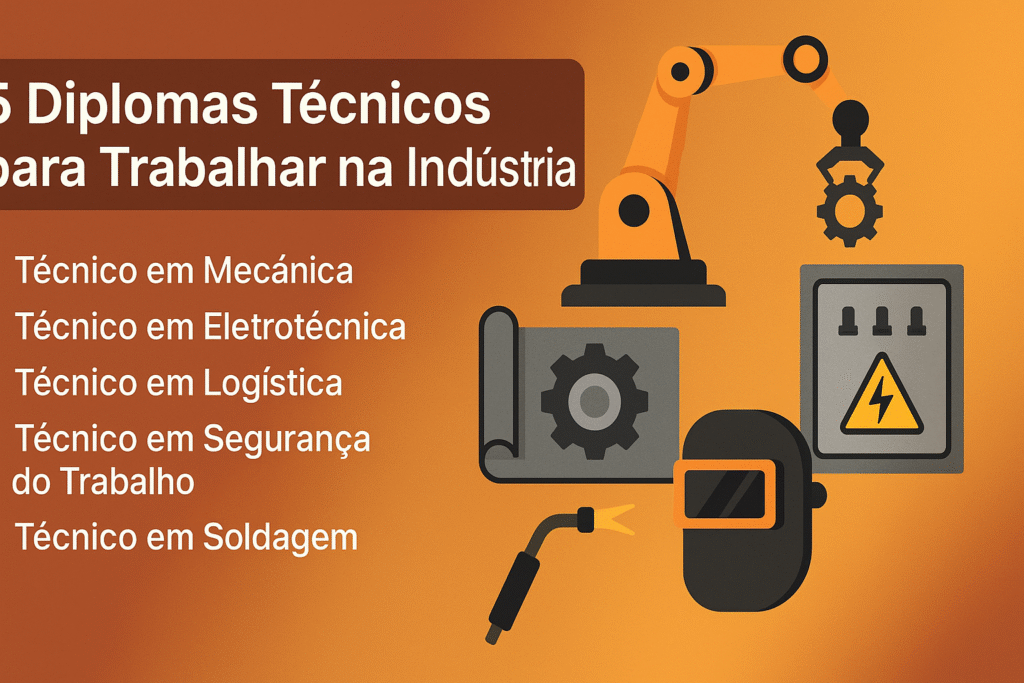 5 Diplomas Técnicos para Trabalhar na Indústria Conteúdo Programático e Nível de Escolaridade